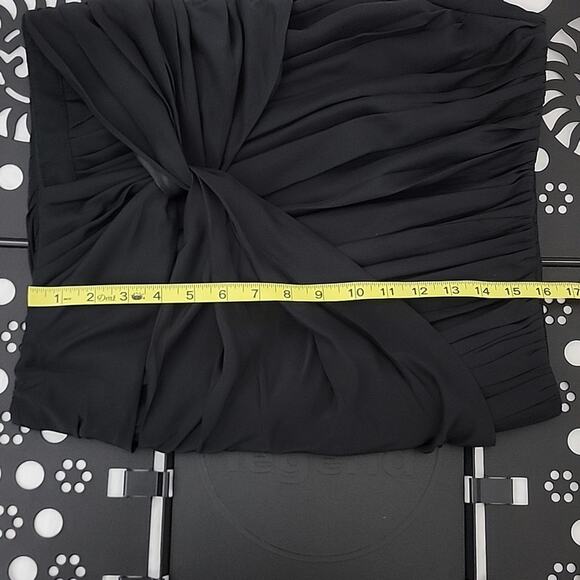 Elizabeth and James Black Silk Twist Knot Pleated Mini Skirt XS - Picture 10 of 14